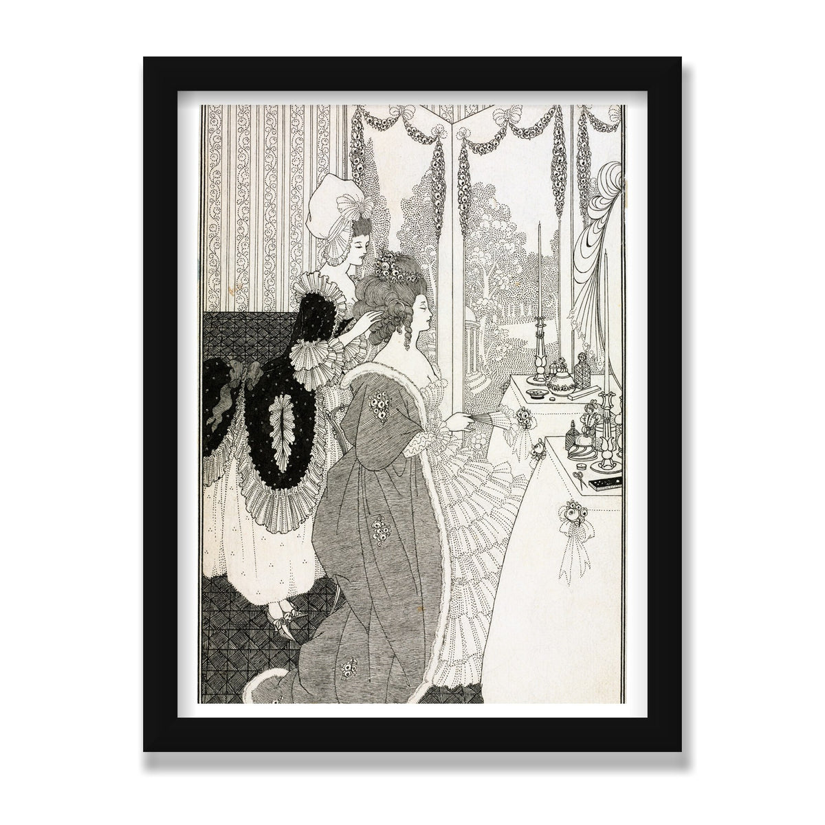 The Toilet (The Rape of the Lock), 12 × 16 in, Black Satin frame