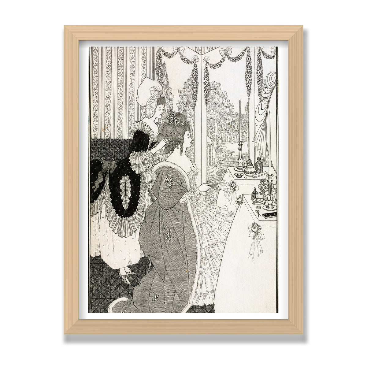 The Toilet (The Rape of the Lock), 12 × 16 in, Natural Oak frame