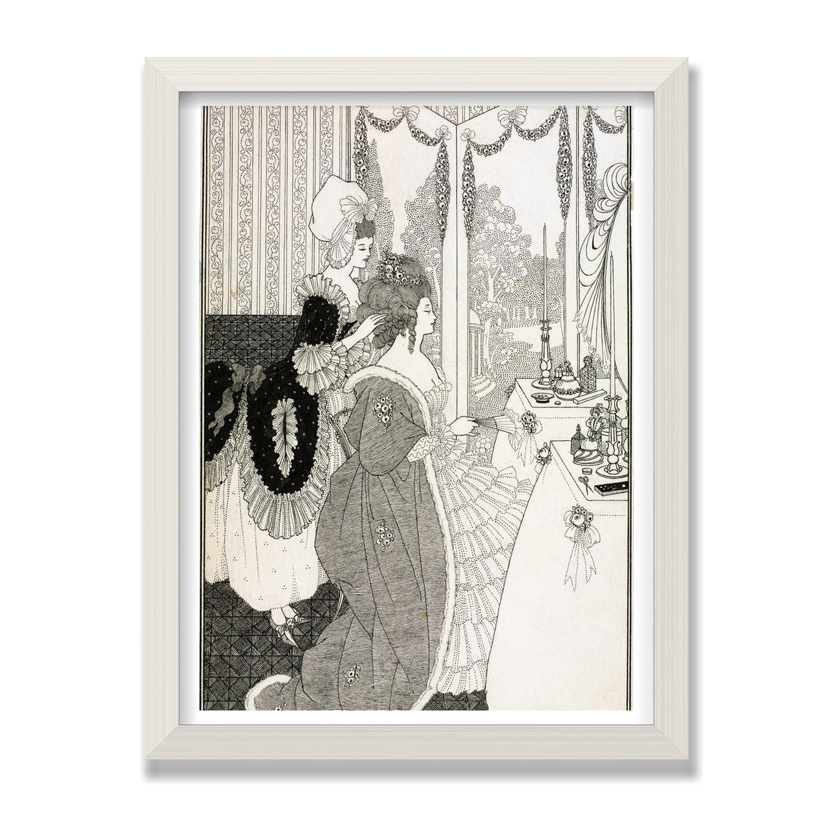 The Toilet (The Rape of the Lock), 12 × 16 in, White Oak frame
