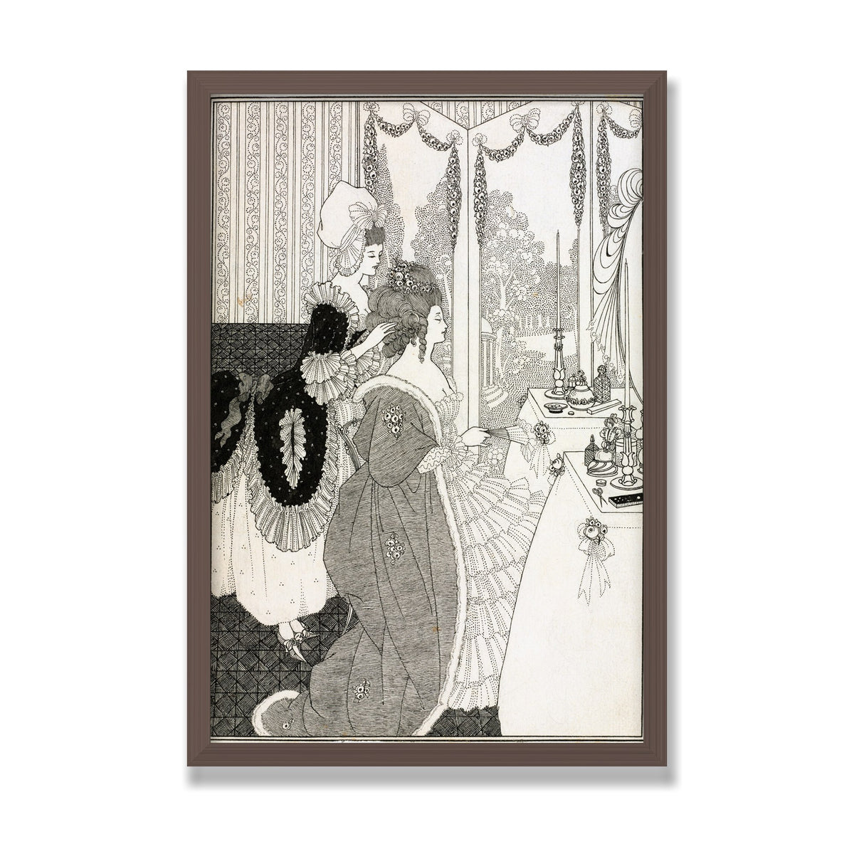 The Toilet (The Rape of the Lock), 16 × 24 in, Walnut frame