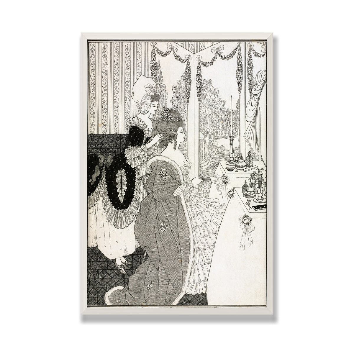 The Toilet (The Rape of the Lock), 24 × 36 in, White Oak frame