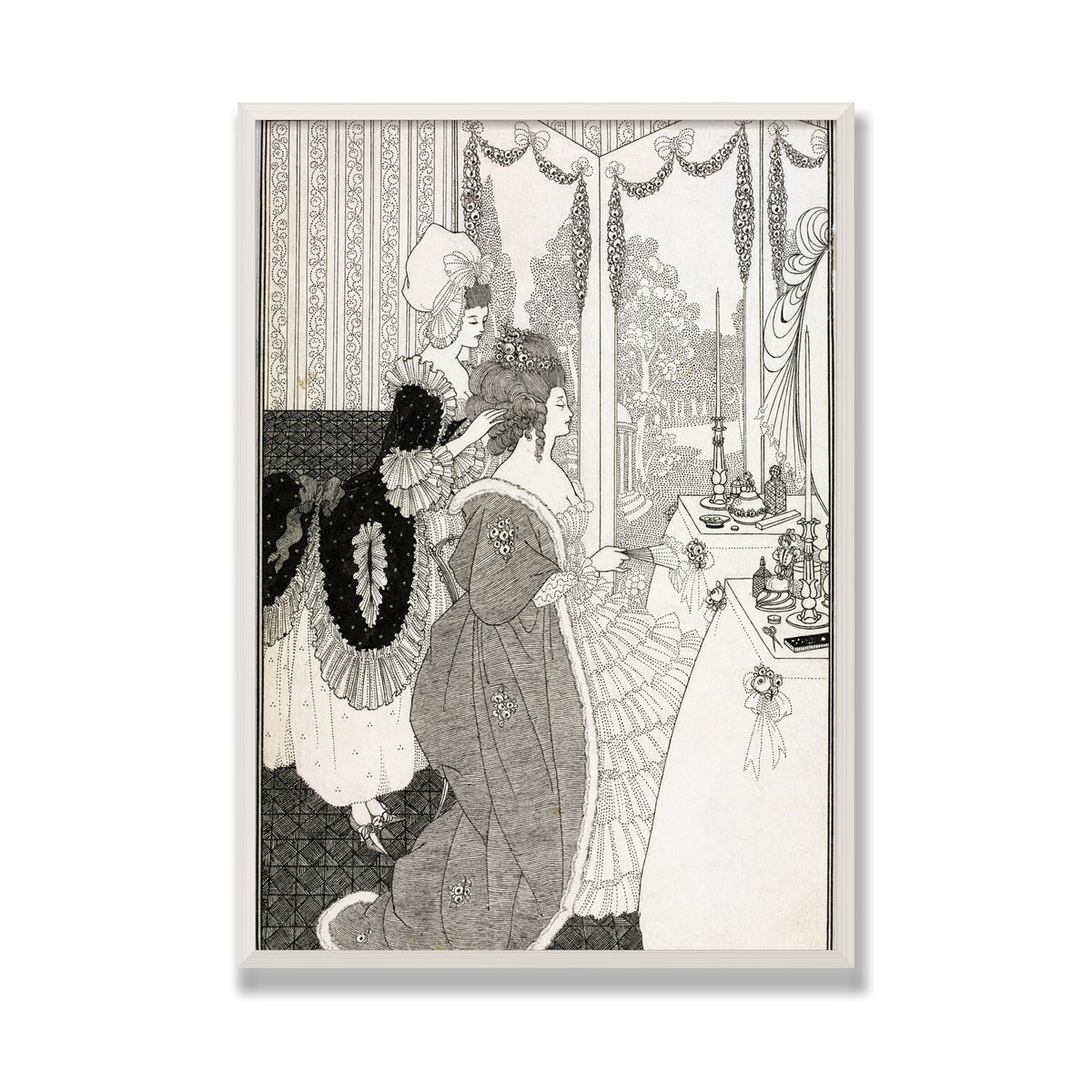 The Toilet (The Rape of the Lock), 28 × 40 in, White Oak frame