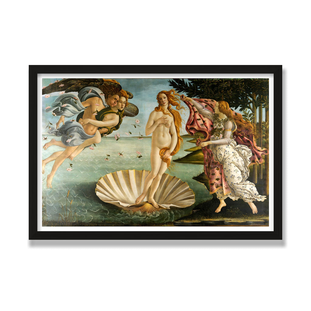 The Birth of Venus, 16 × 24 in, Black Oak frame