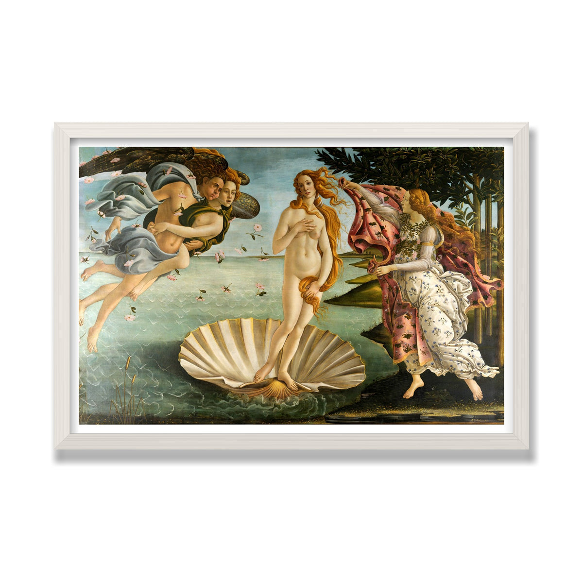 The Birth of Venus, 16 × 24 in, White Oak frame