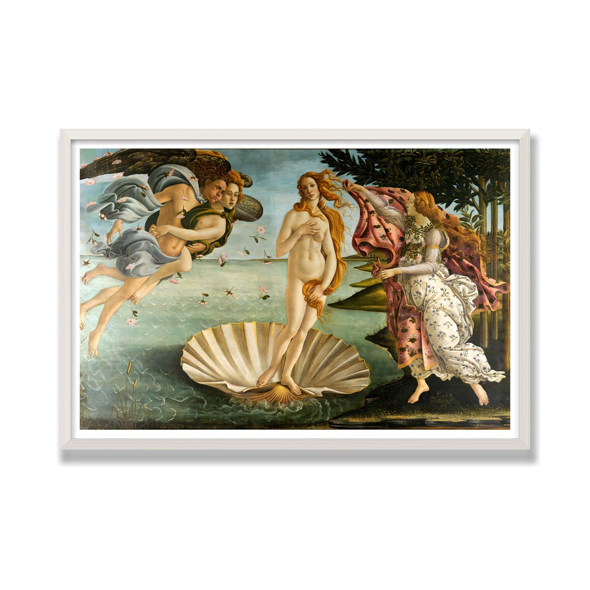 The Birth of Venus, 24 × 36 in, White Oak frame