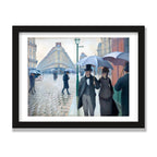 Paris Street; Rainy Day, 12 × 16 in, Black Oak frame