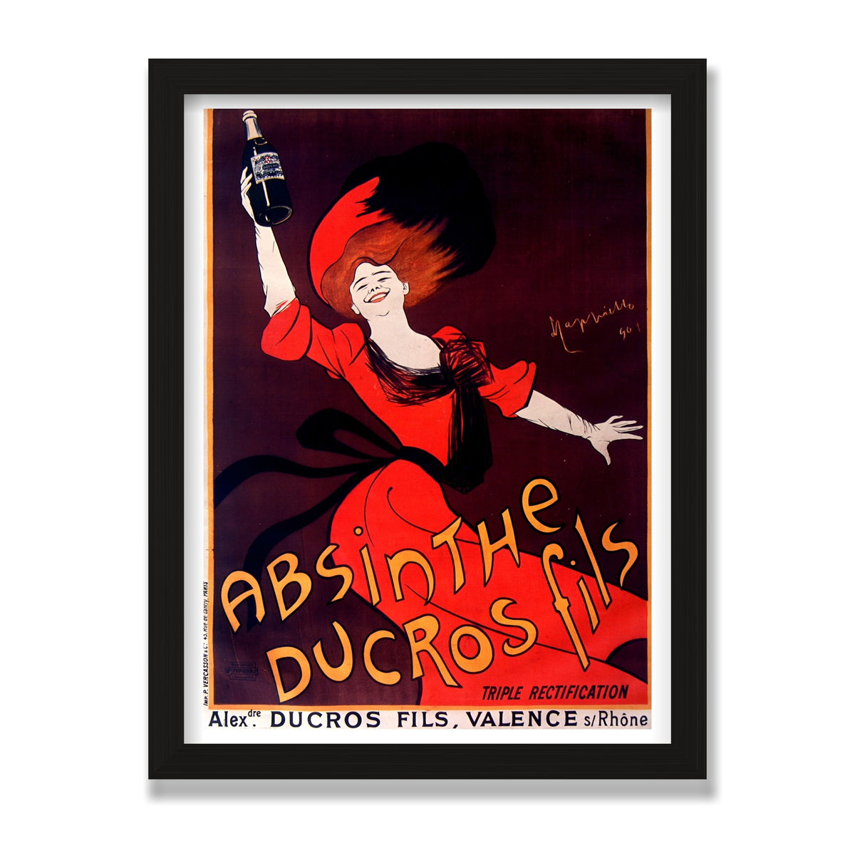 Absinthe Ducros, 12 × 16 in, Black Oak frame