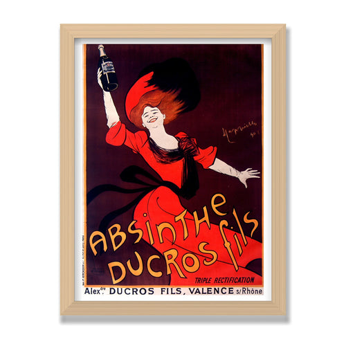 Absinthe Ducros, 12 × 16 in, Natural Oak frame