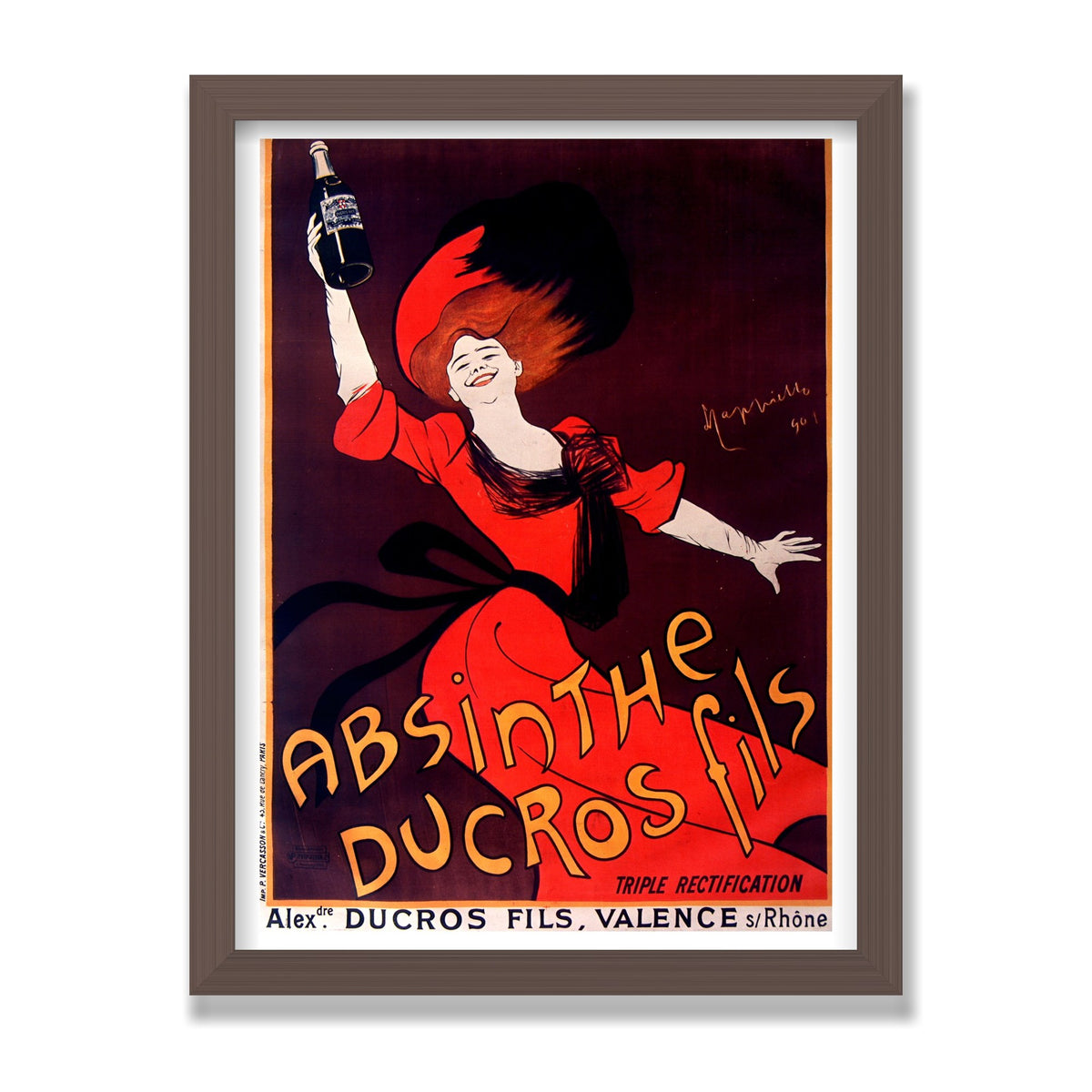 Absinthe Ducros, 12 × 16 in, Walnut frame