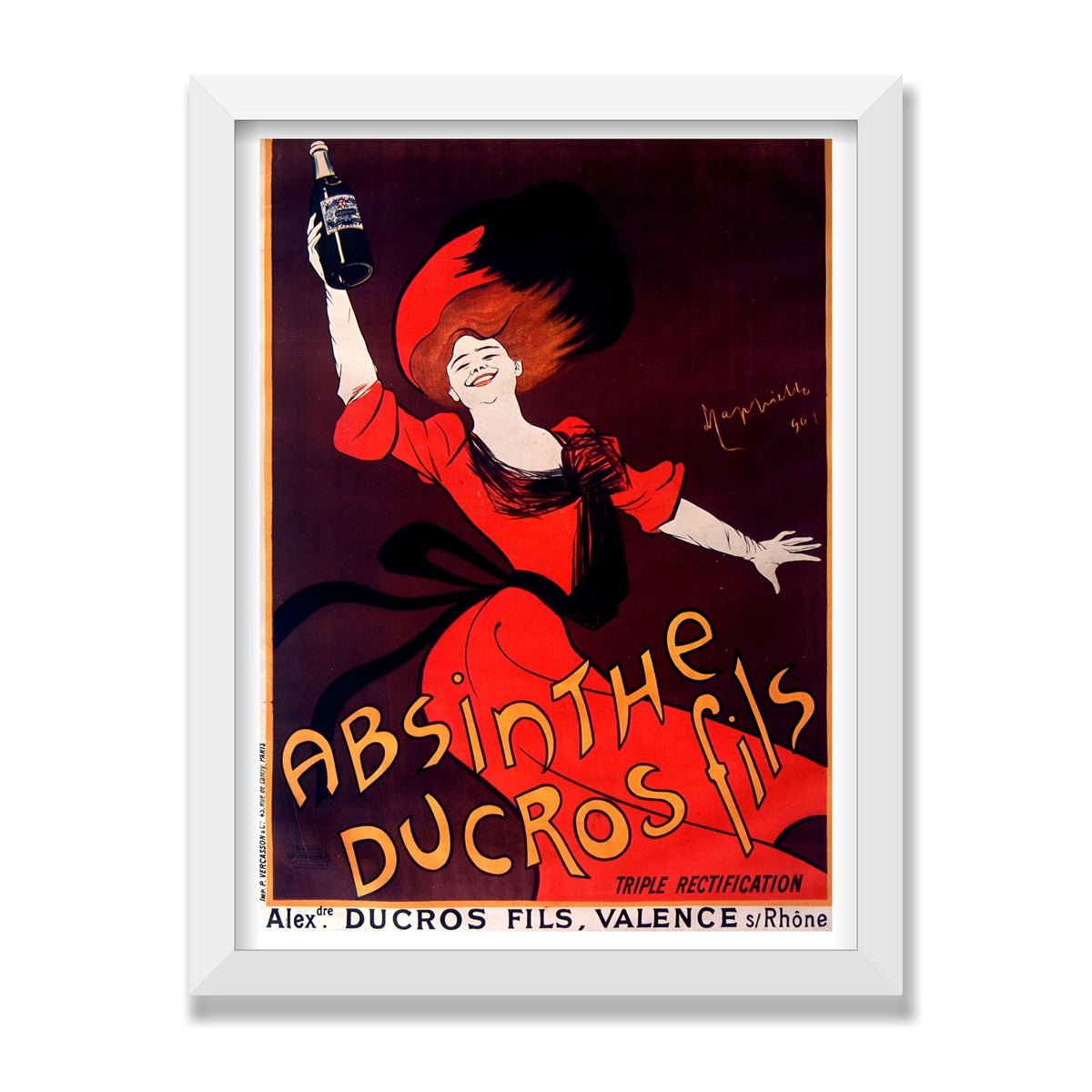 Absinthe Ducros, 12 × 16 in, White Satin frame