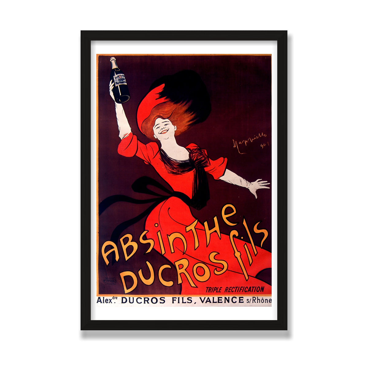 Absinthe Ducros, 16 × 24 in, Black Oak frame