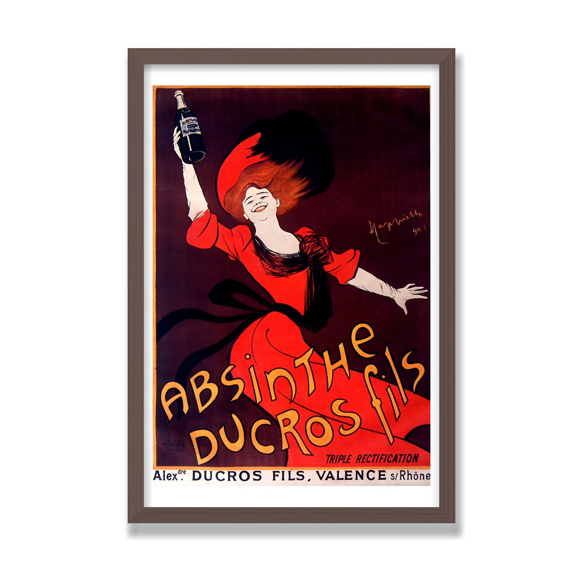 Absinthe Ducros, 16 × 24 in, Walnut frame