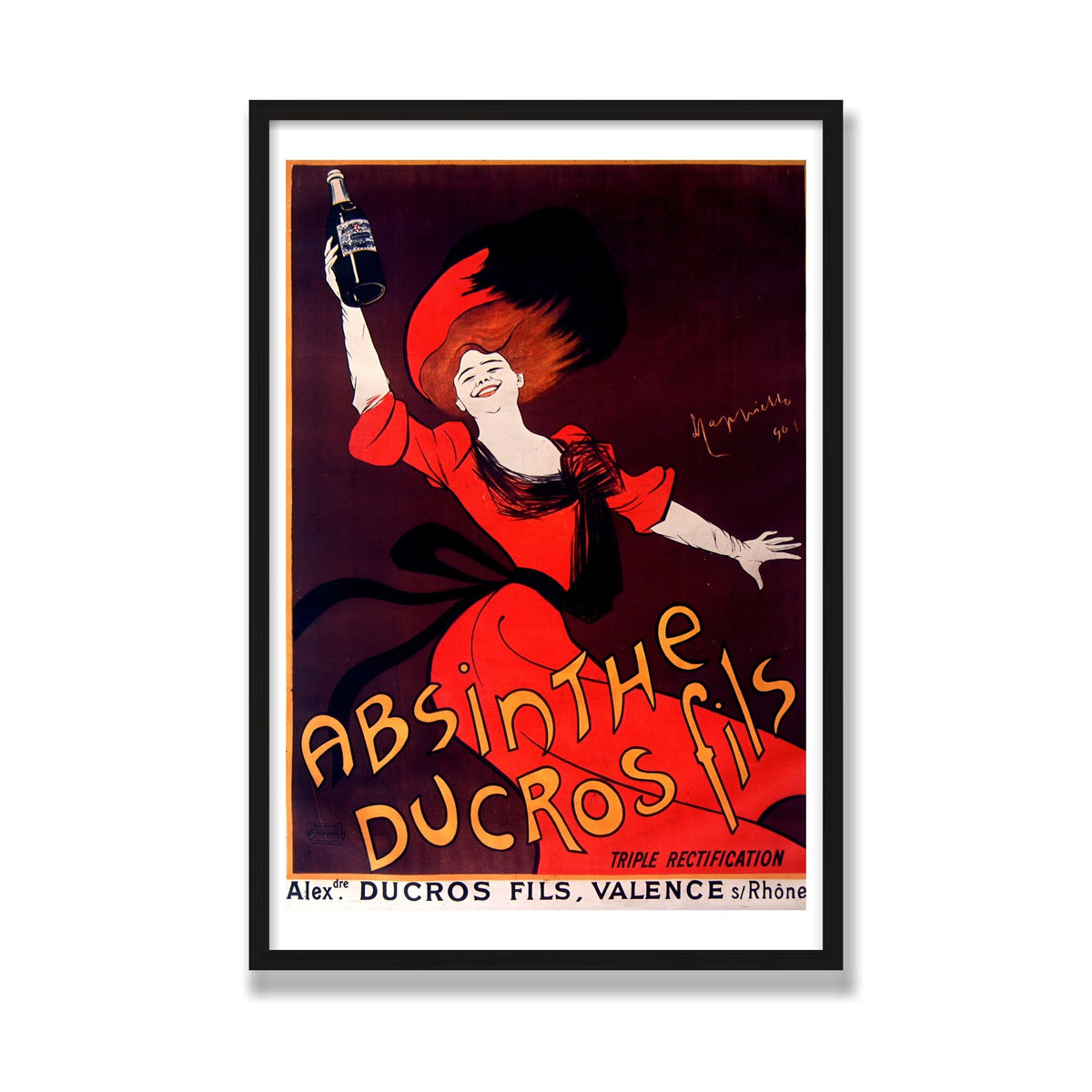 Absinthe Ducros, 24 × 36 in, Black Oak frame