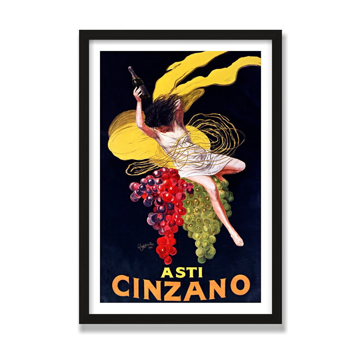 Asti Cinzano, 16 × 24 in, Black Oak frame