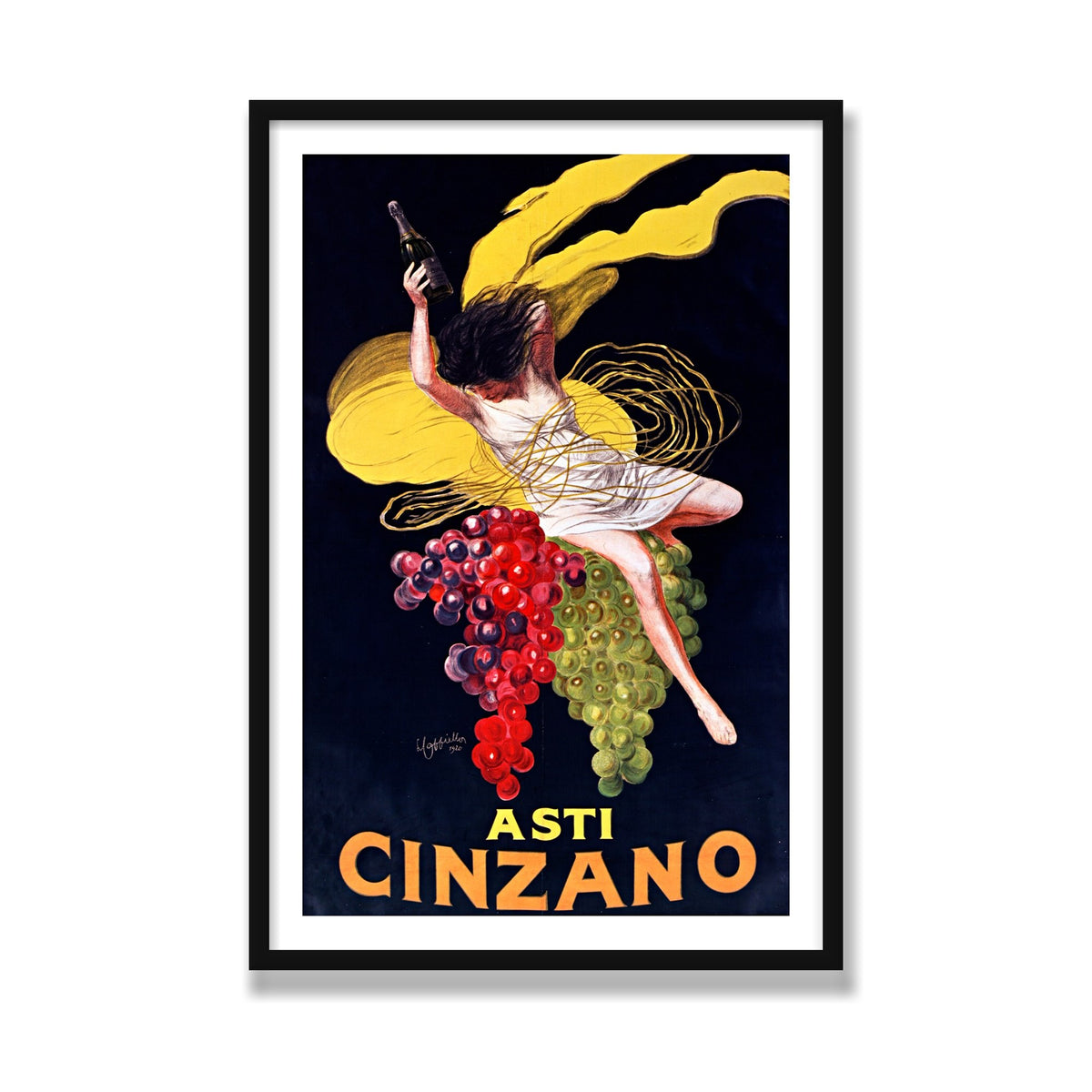 Asti Cinzano, 24 × 36 in, Black Satin frame