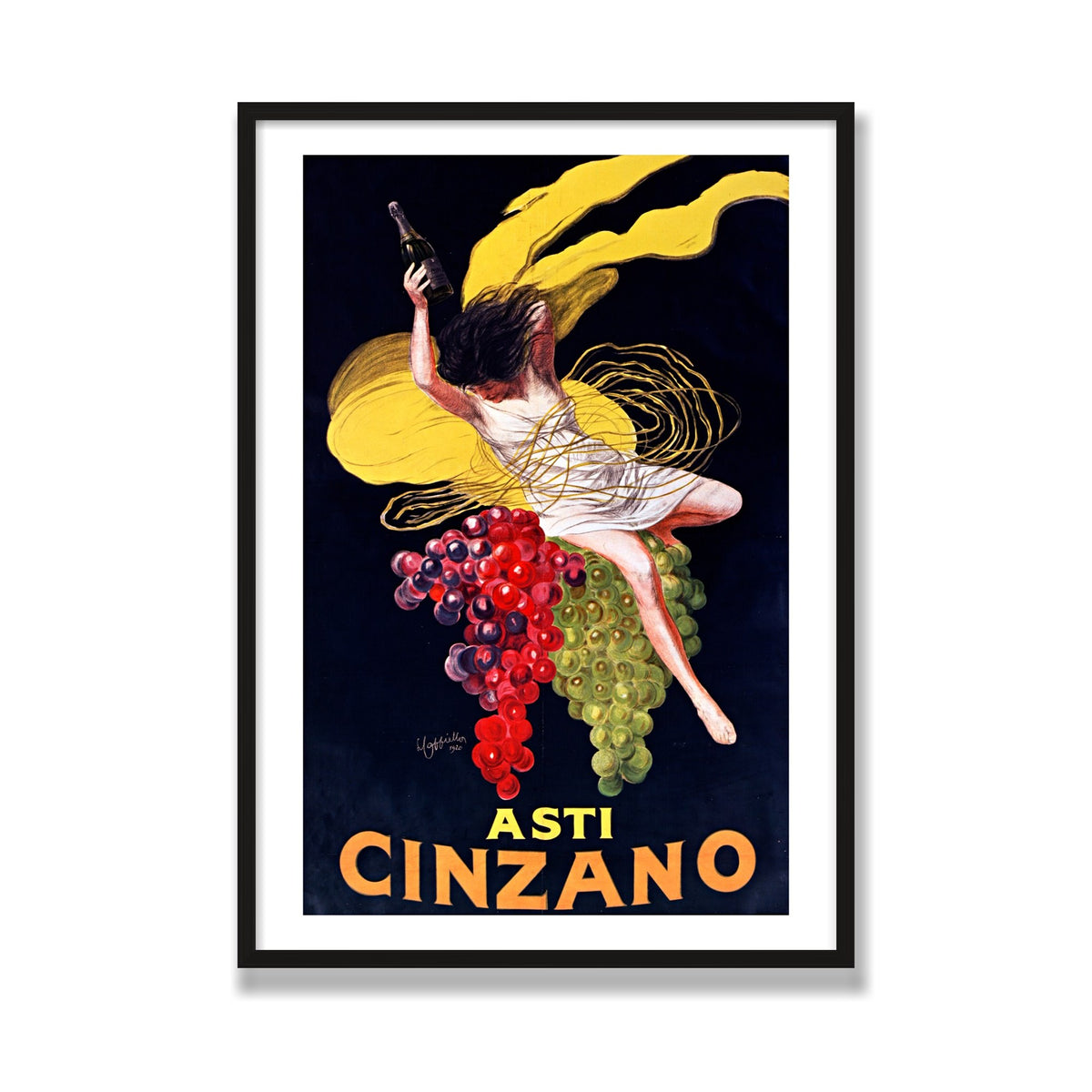 Asti Cinzano, 28 × 40 in, Black Oak frame