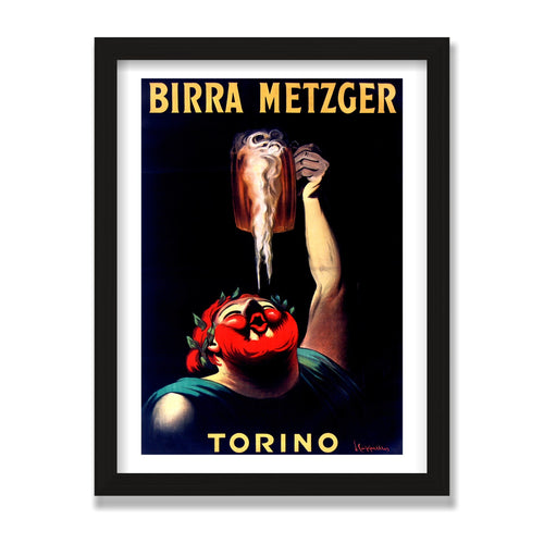 Birra Metzger, 12 × 16 in, Black Oak frame