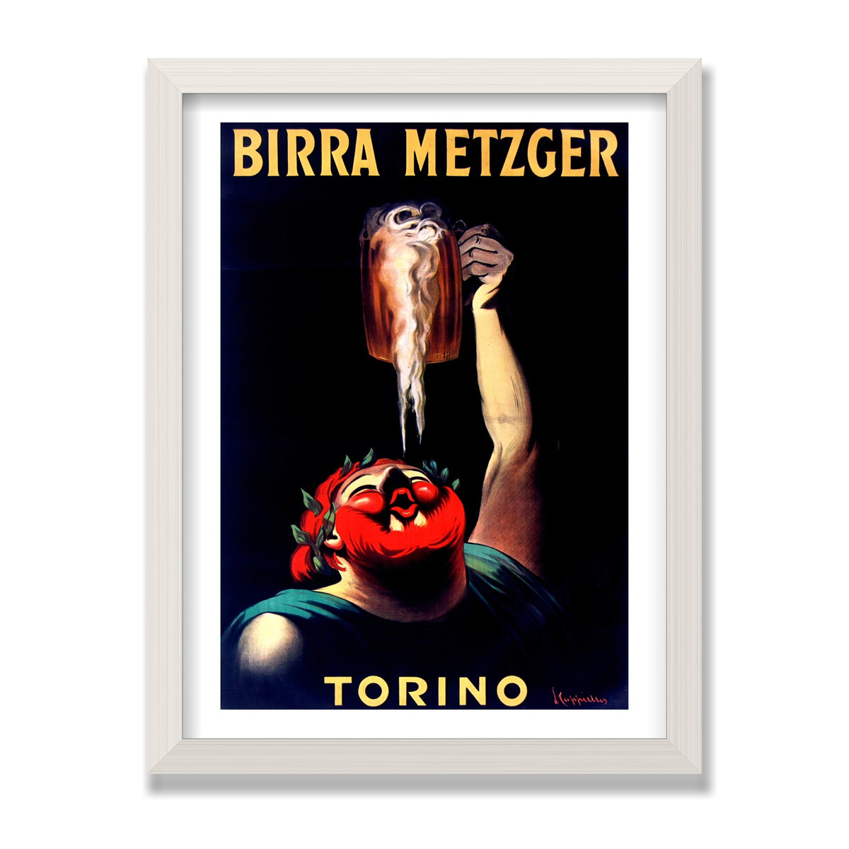 Birra Metzger, 12 × 16 in, White Oak frame