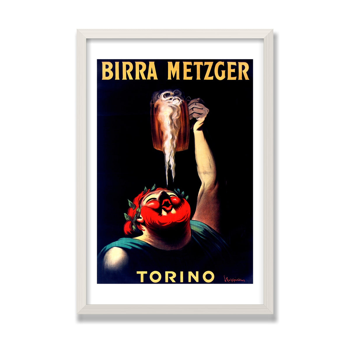 Birra Metzger, 16 × 24 in, White Oak frame