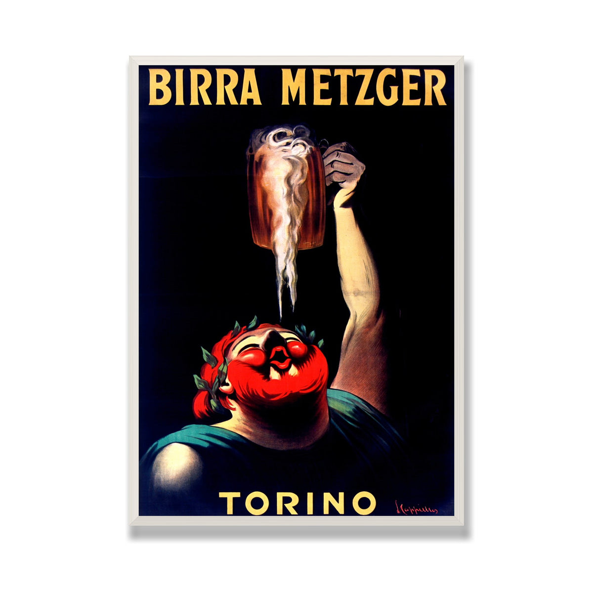 Birra Metzger, 28 × 40 in, White Oak frame
