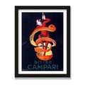 Bitter Campari (Lo Spiritello), 12 × 16 in, Black Oak frame