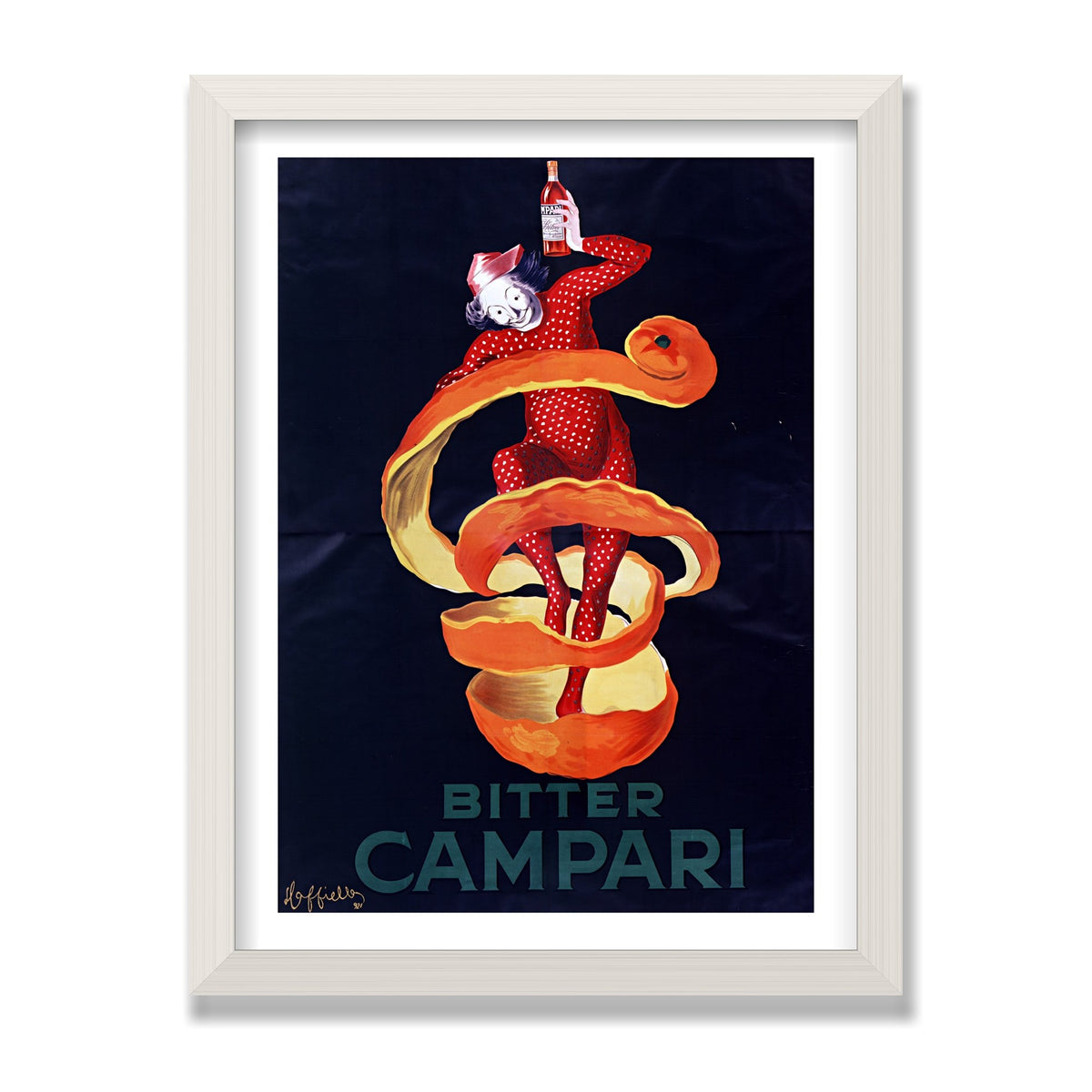 Bitter Campari (Lo Spiritello), 12 × 16 in, White Oak frame