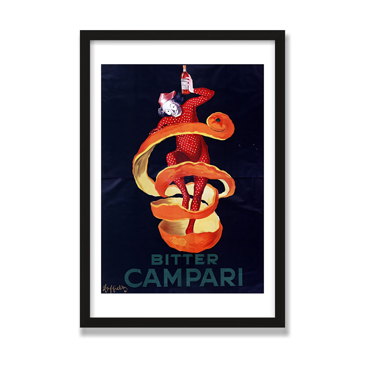 Bitter Campari (Lo Spiritello), 16 × 24 in, Black Oak frame