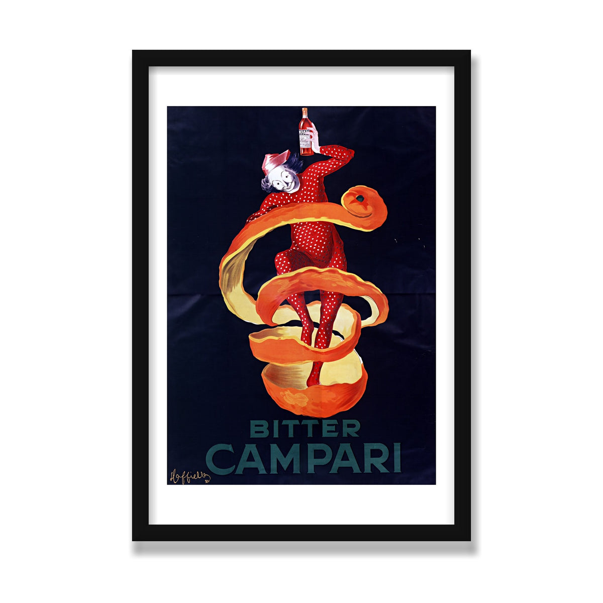 Bitter Campari (Lo Spiritello), 16 × 24 in, Black Satin frame