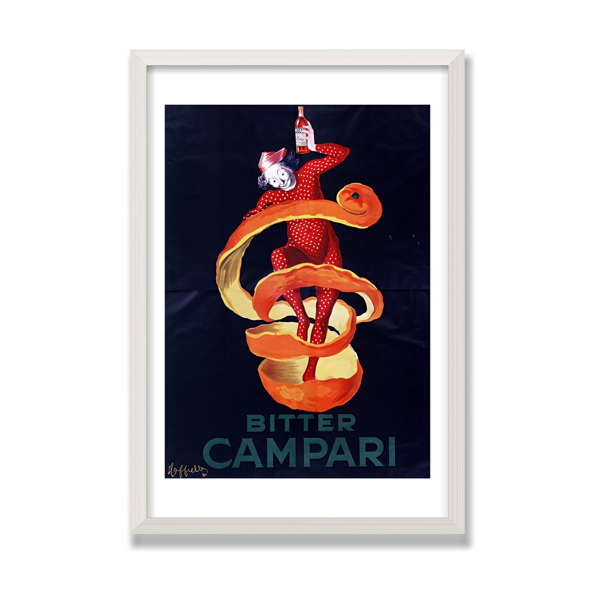 Bitter Campari (Lo Spiritello), 16 × 24 in, White Oak frame