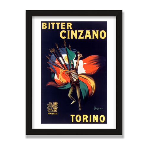 Bitter Cinzano, 12 × 16 in, Black Oak frame