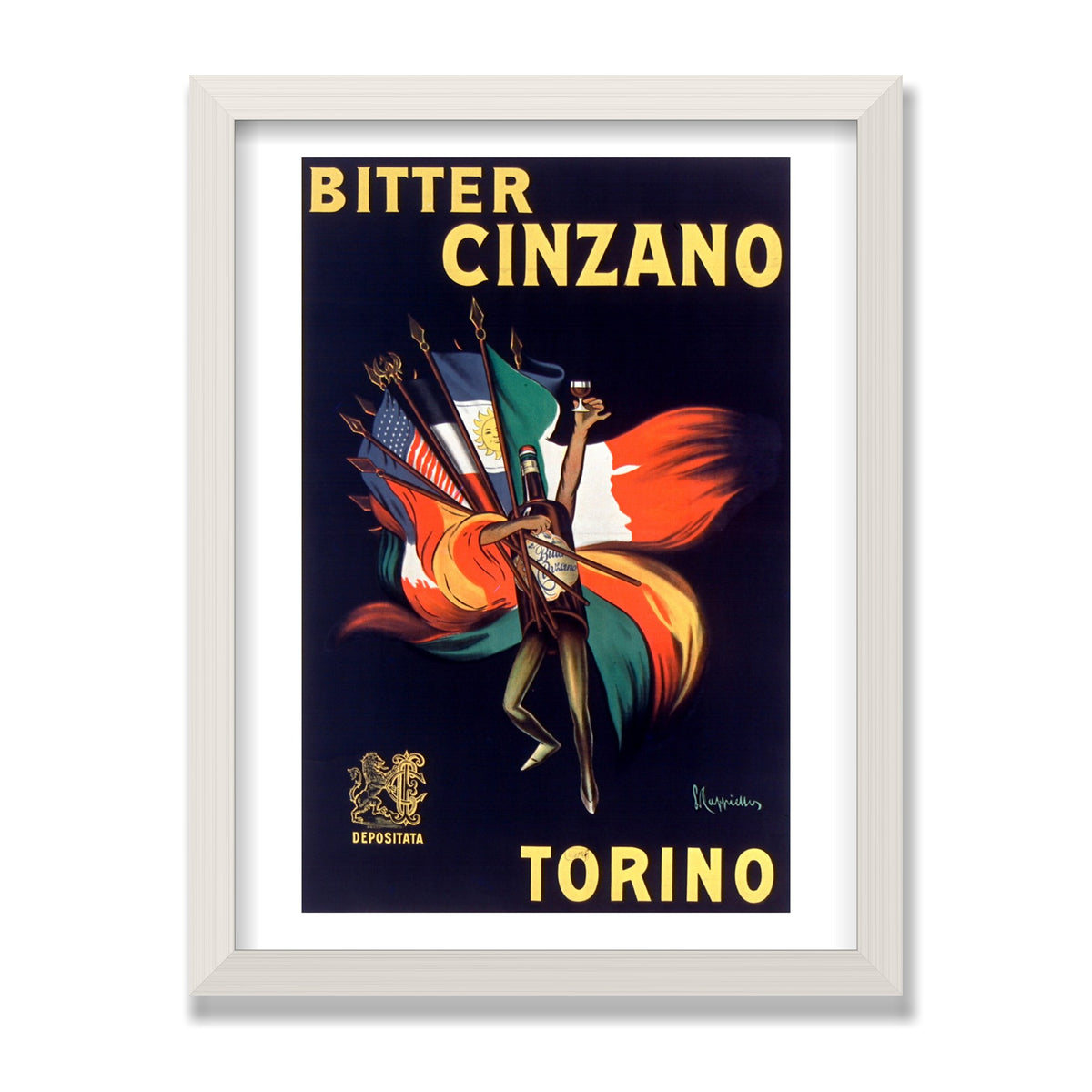 Bitter Cinzano, 12 × 16 in, White Oak frame