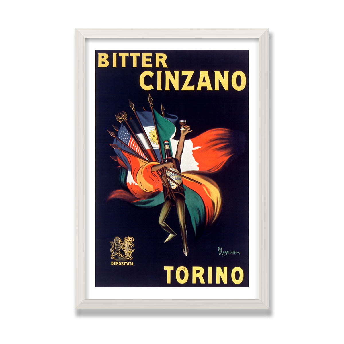 Bitter Cinzano, 16 × 24 in, White Oak frame
