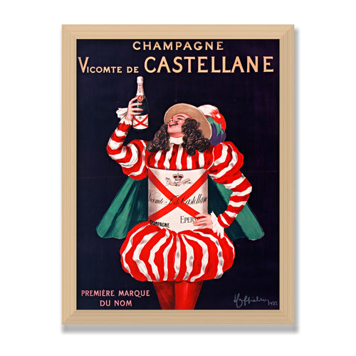 Champagne de Castellane, 12 × 16 in, Natural Oak frame