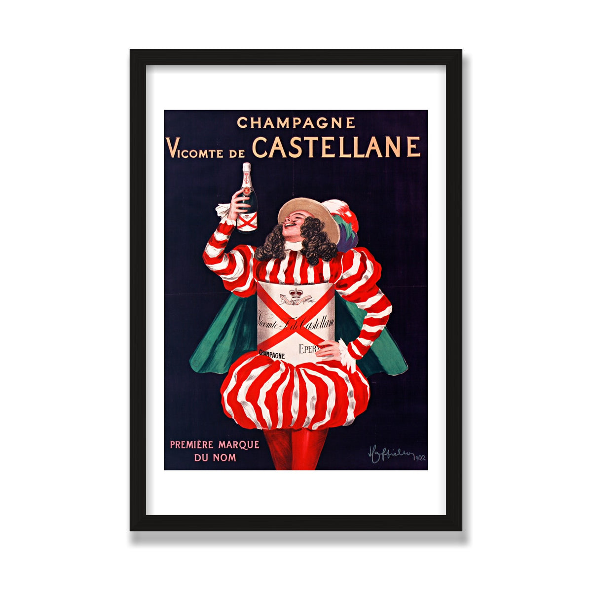 Champagne de Castellane, 16 × 24 in, Black Oak frame
