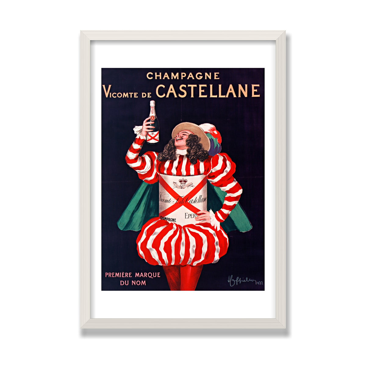 Champagne de Castellane, 16 × 24 in, White Oak frame
