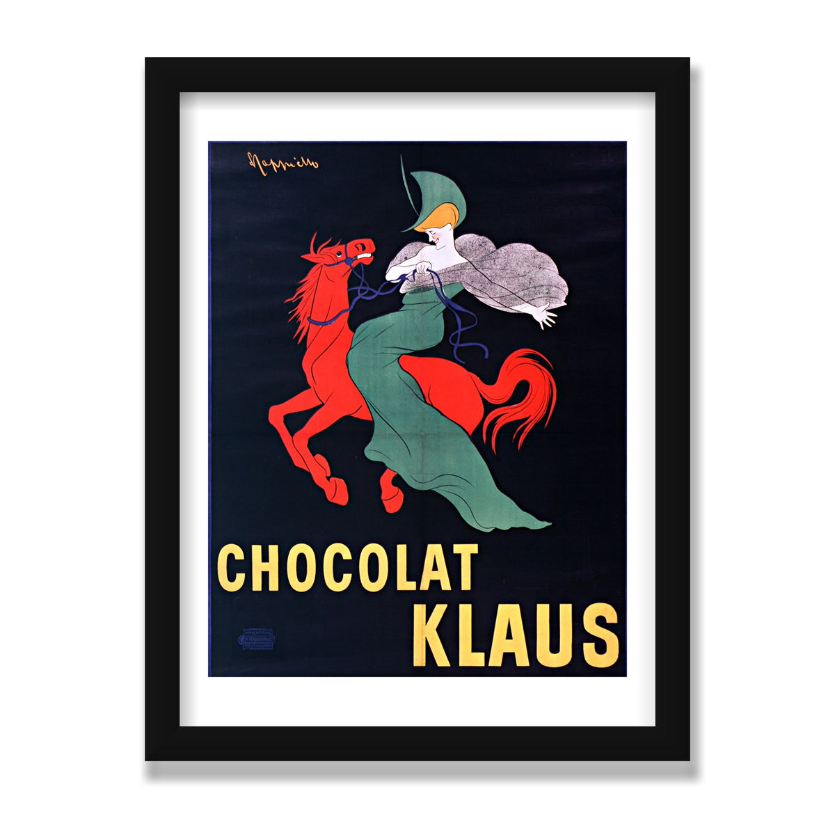 Chocolat Klaus, 12 × 16 in, Black Satin frame
