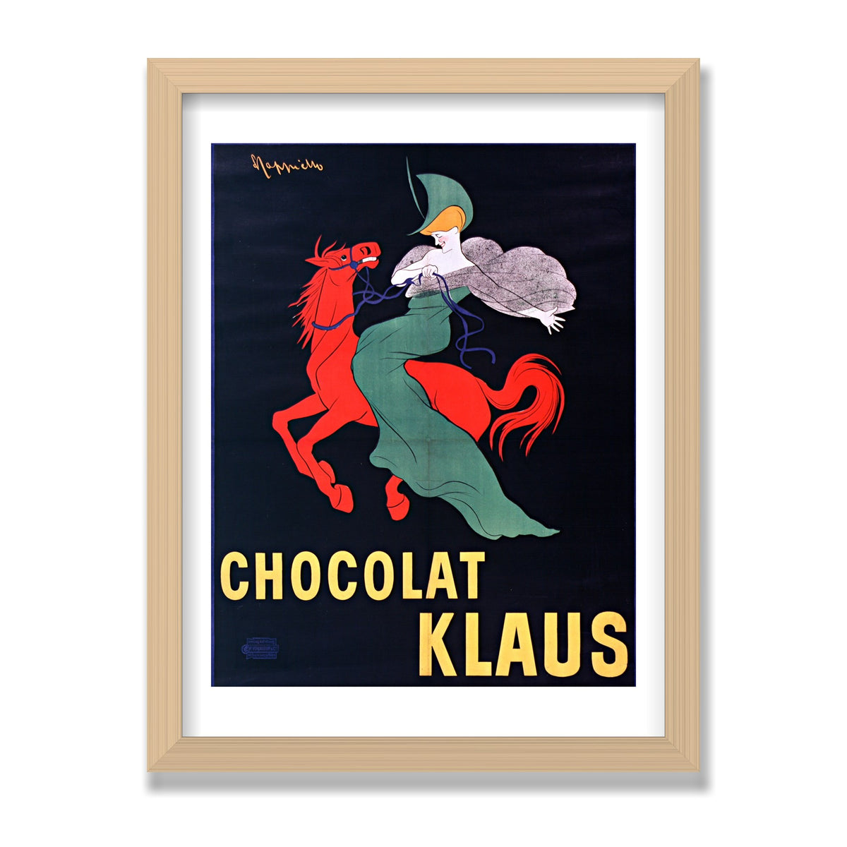 Chocolat Klaus, 12 × 16 in, Natural Oak frame