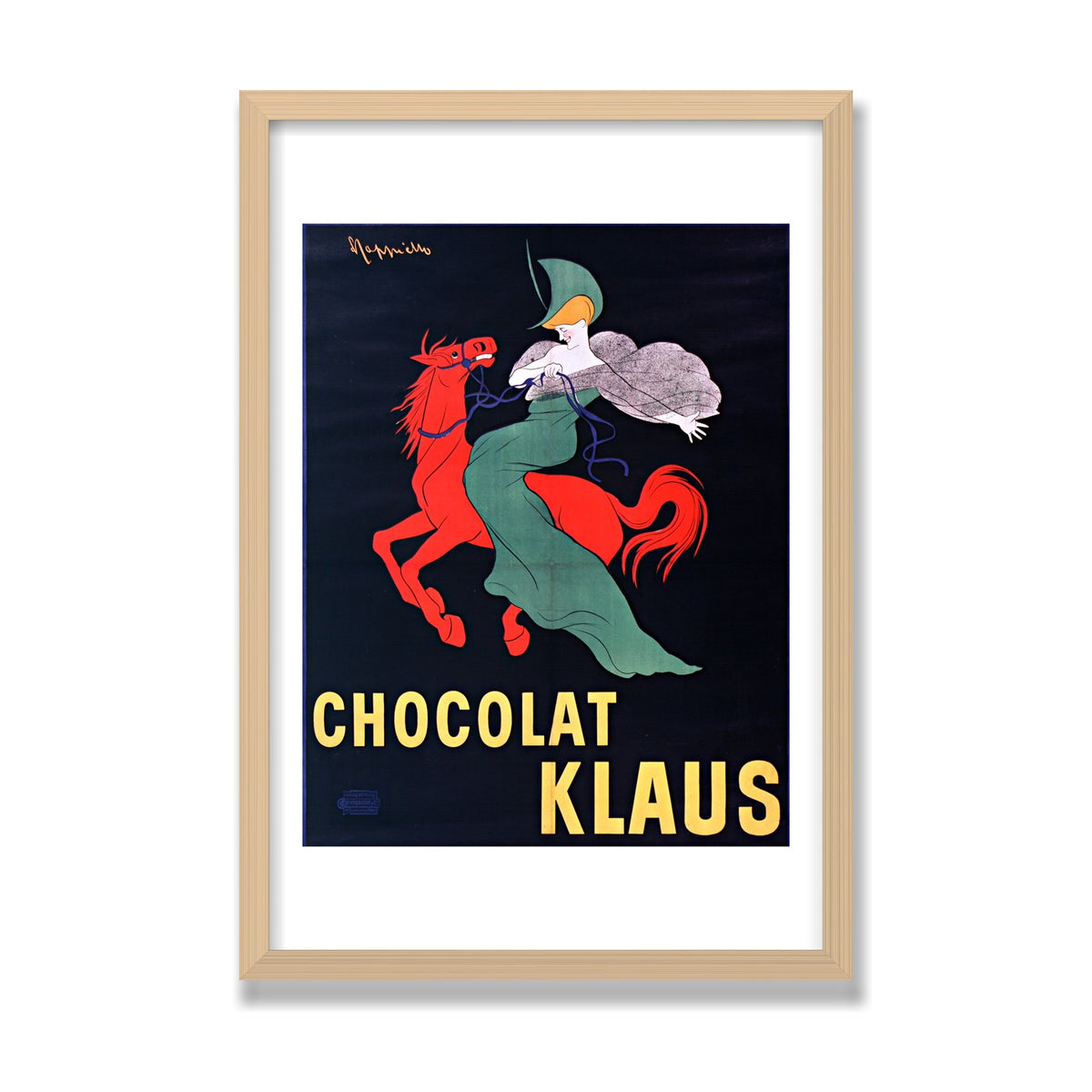 Chocolat Klaus, 16 × 24 in, Natural Oak frame