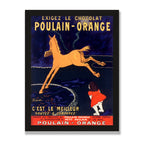 Chocolat Poulain, 12 × 16 in, Black Oak frame