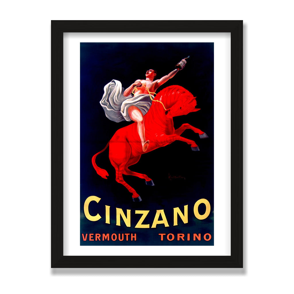 Cinzano, 12 × 16 in, Black Oak frame