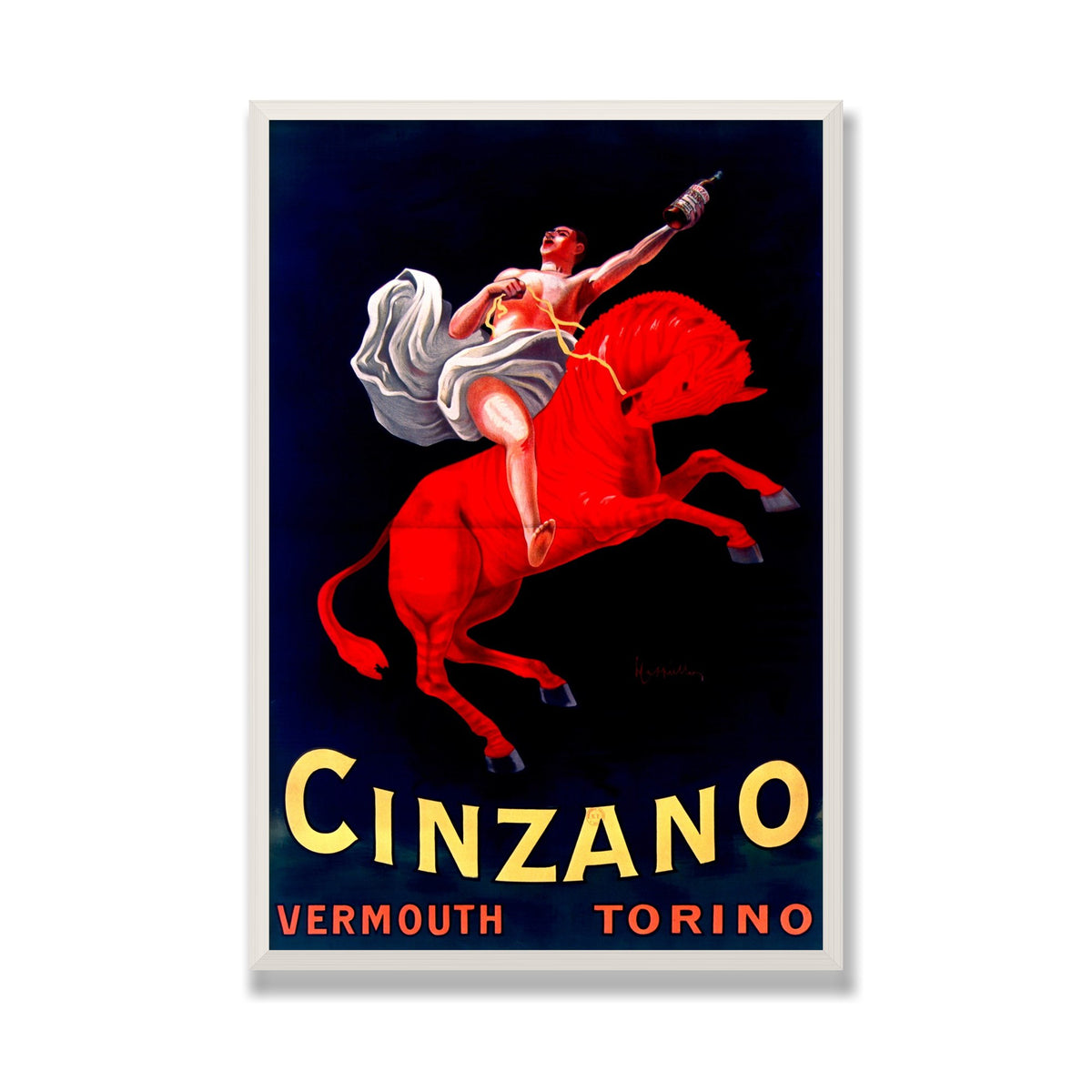 Cinzano, 24 × 36 in, White Oak frame