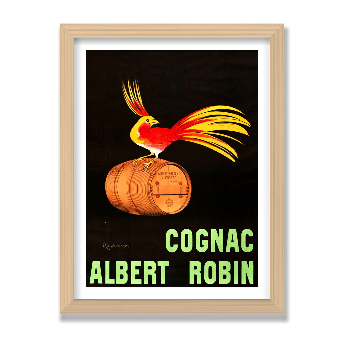Cognac Albert Robin, 12 × 16 in, Natural Oak frame