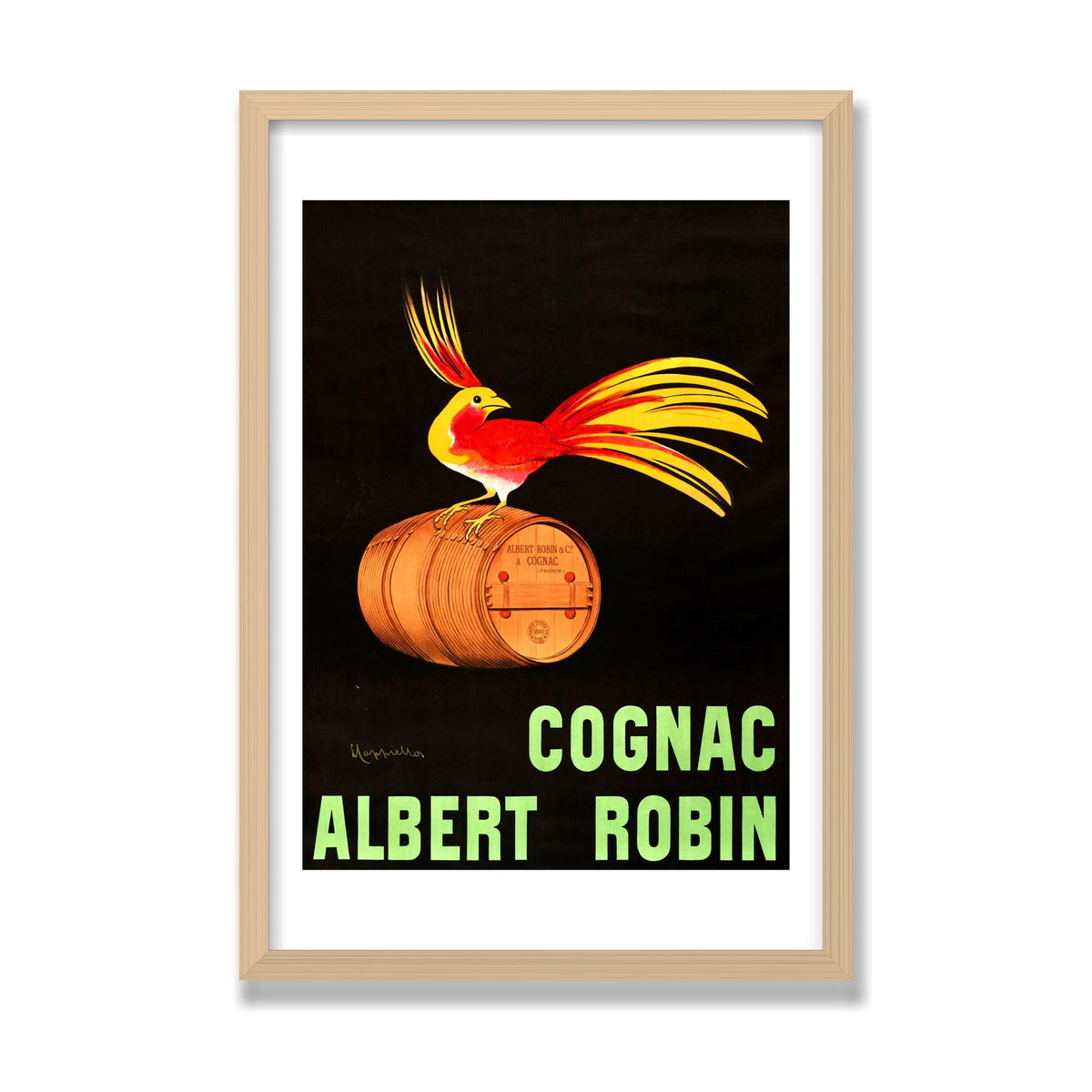 Cognac Albert Robin, 16 × 24 in, Natural Oak frame