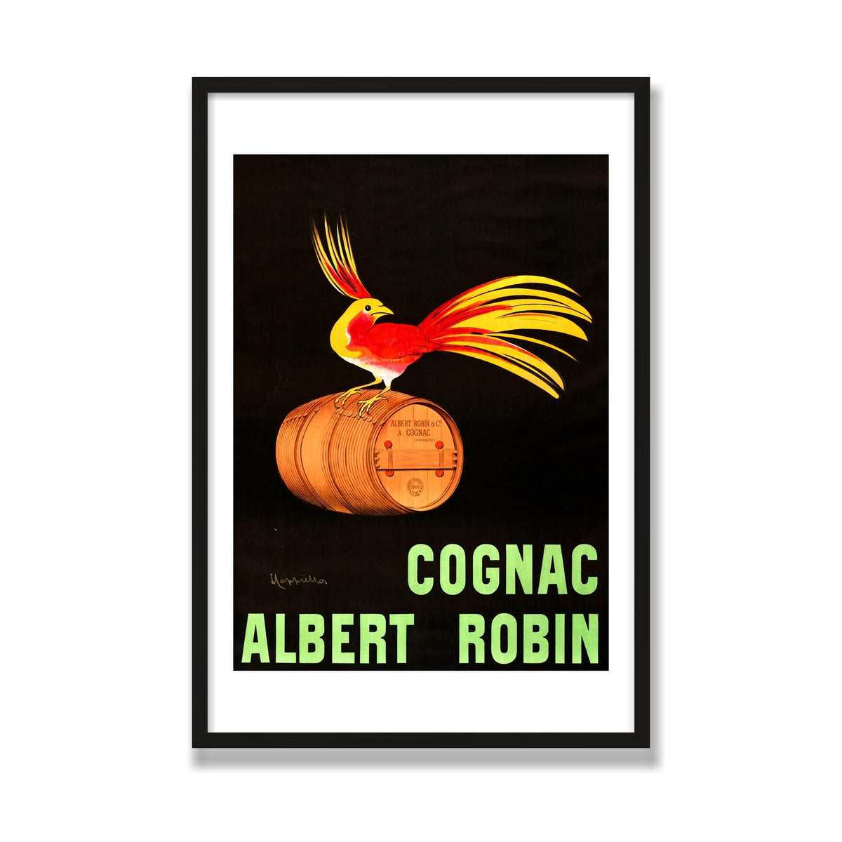 Cognac Albert Robin, 24 × 36 in, Black Oak frame