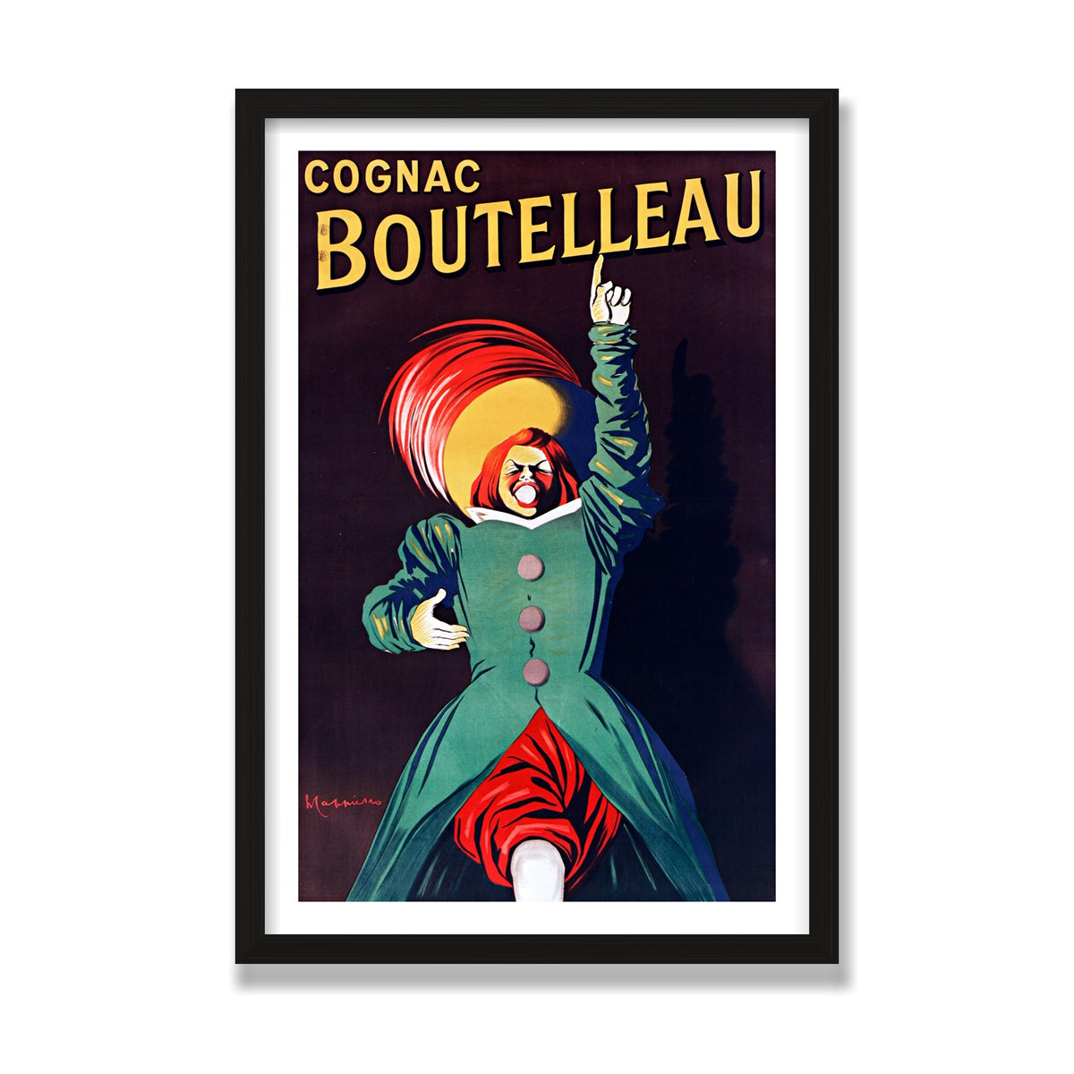 Cognac Boutelleau, 16 × 24 in, Black Oak frame