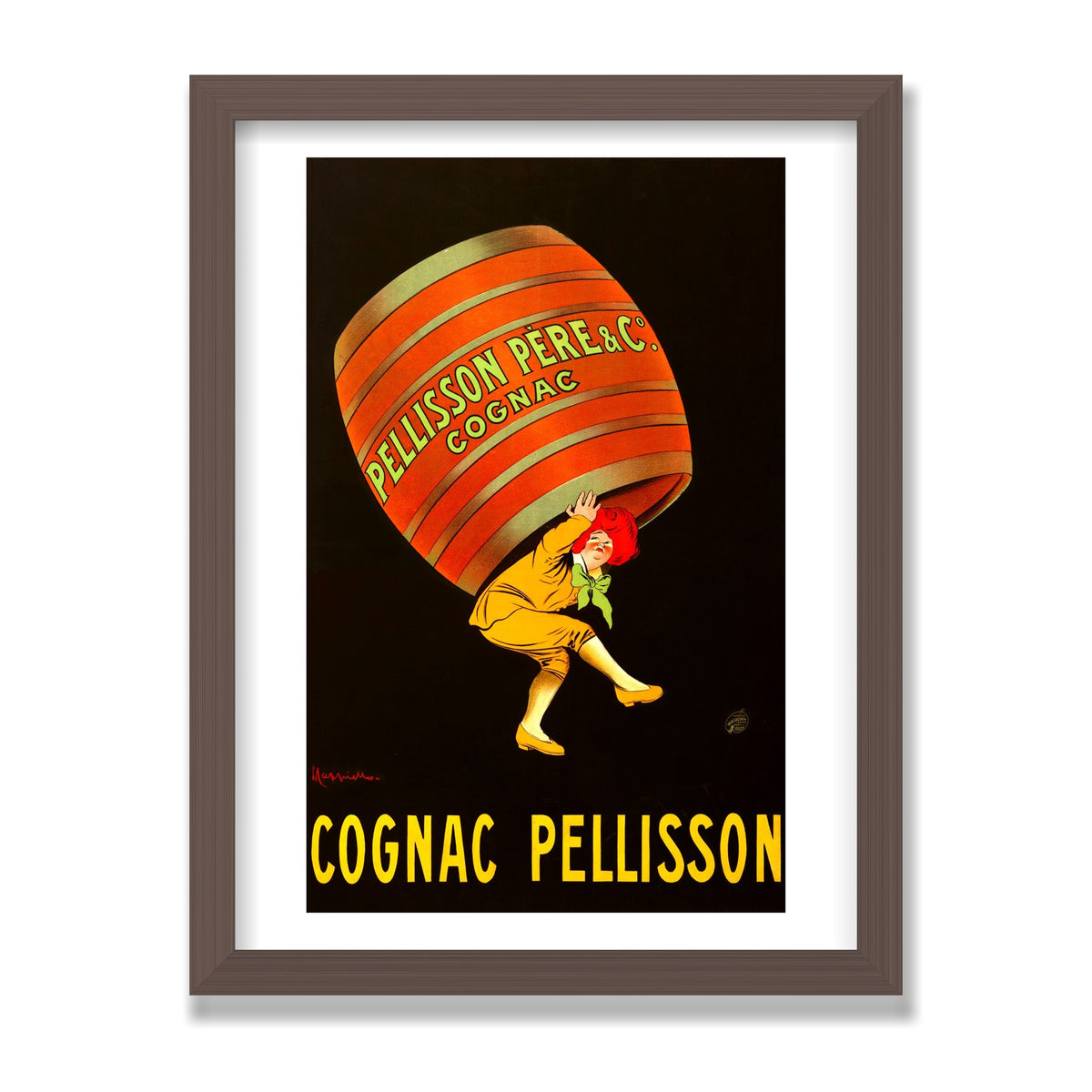 Cognac Pellisson, 12 × 16 in, Walnut frame
