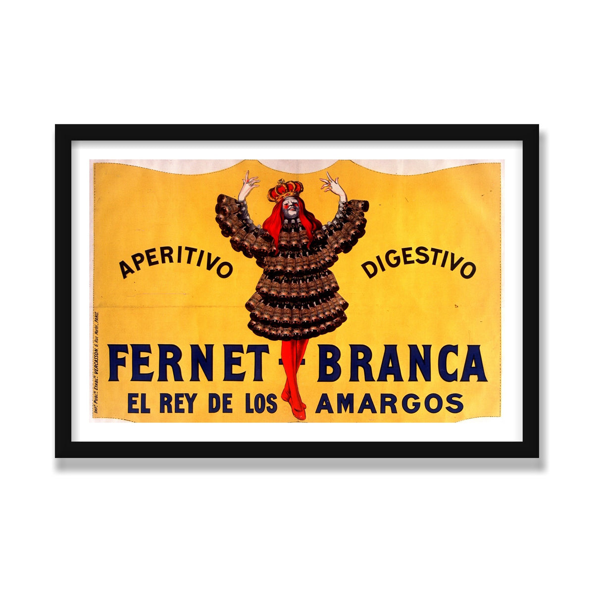 Fernet-Branca, 16 × 24 in, Black Satin frame