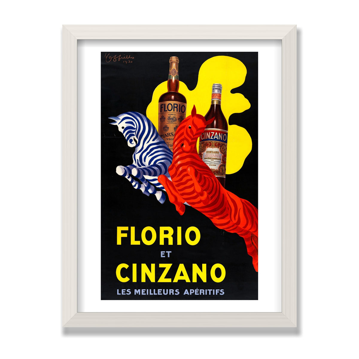 Florio et Cinzano, 12 × 16 in, White Oak frame
