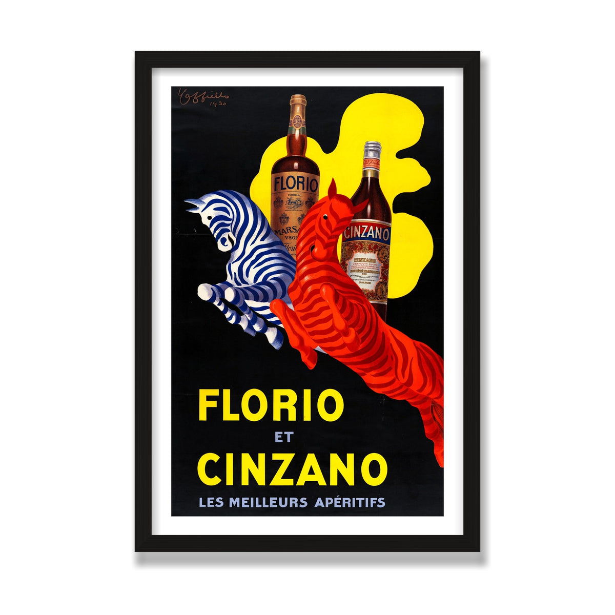 Florio et Cinzano, 16 × 24 in, Black Oak frame