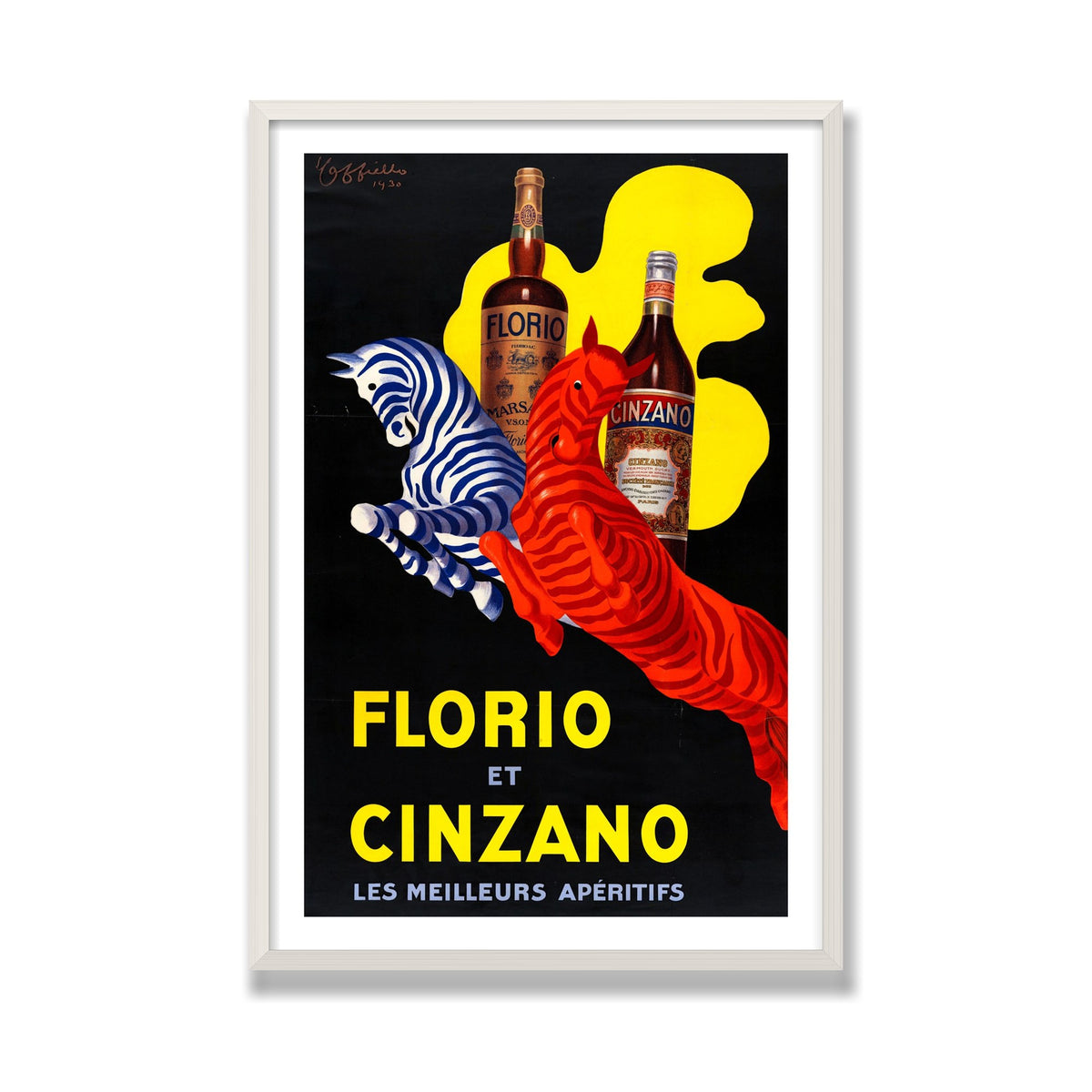 Florio et Cinzano, 24 × 36 in, White Oak frame